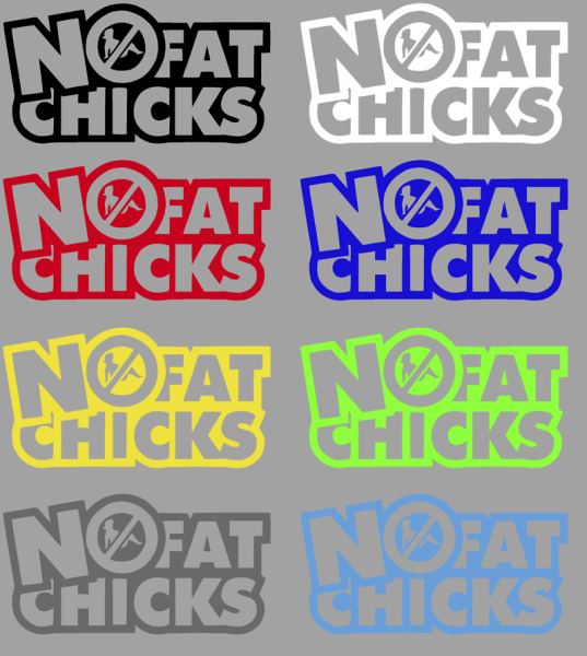 Aufkleber No Fat Chicks